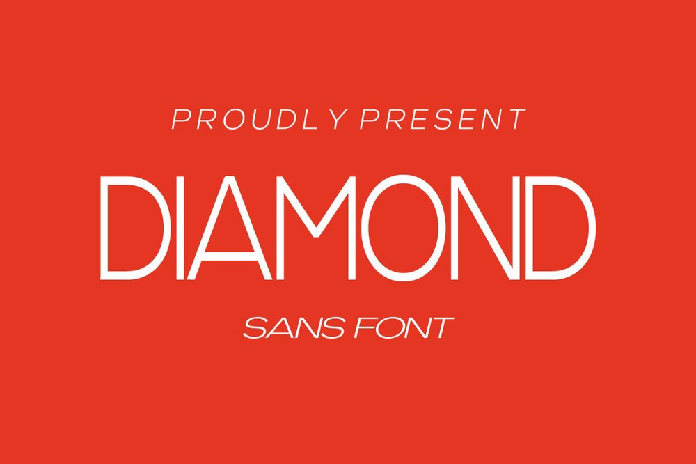 Пример шрифта Diamond