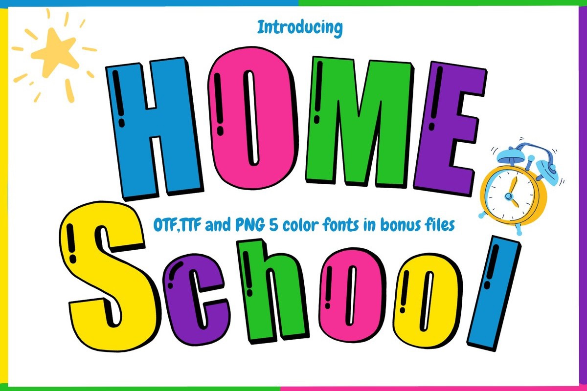 Пример шрифта Home School Regular