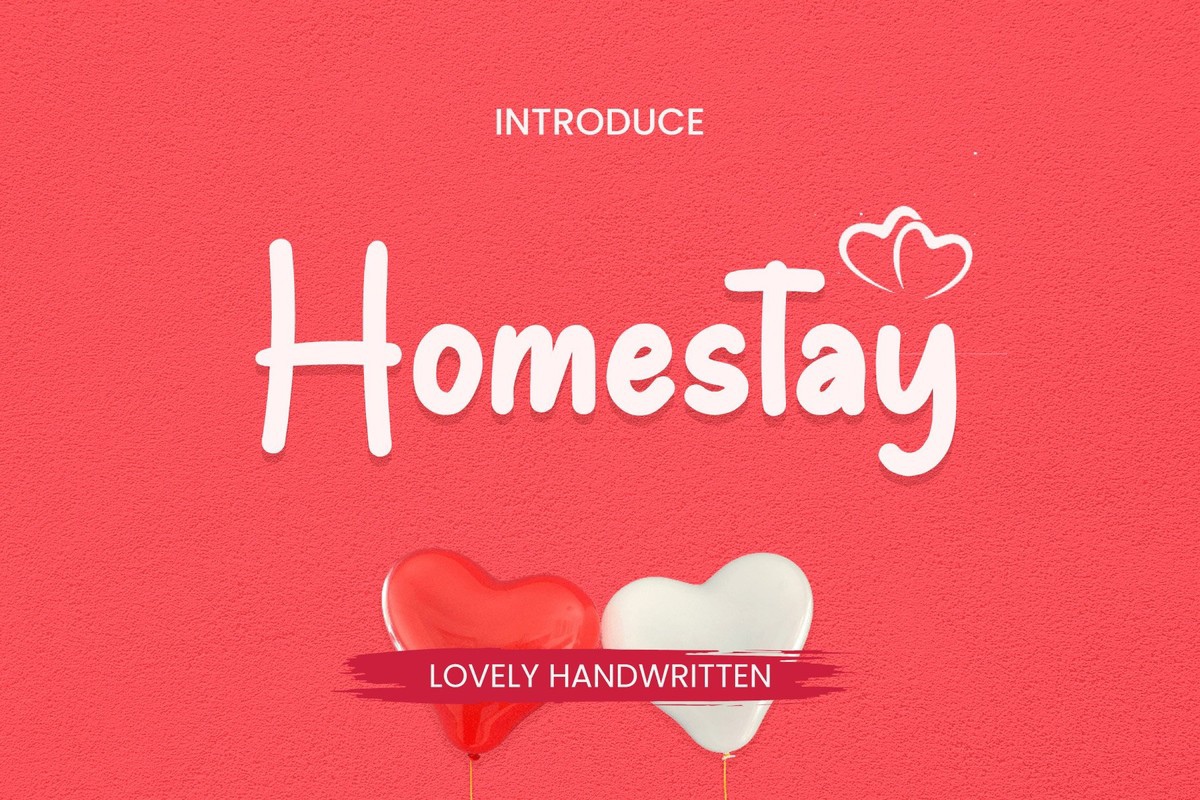 Пример шрифта Hоmestay