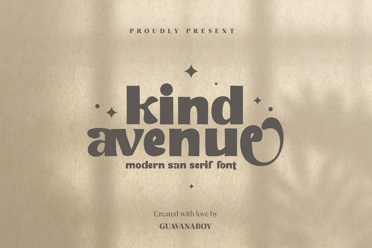 Пример шрифта Kind Avenue Bold