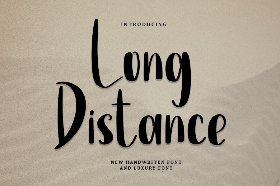 Пример шрифта Long Distance