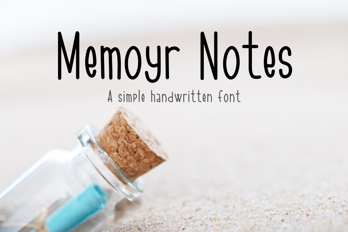 Пример шрифта Memoyr Notes Regular