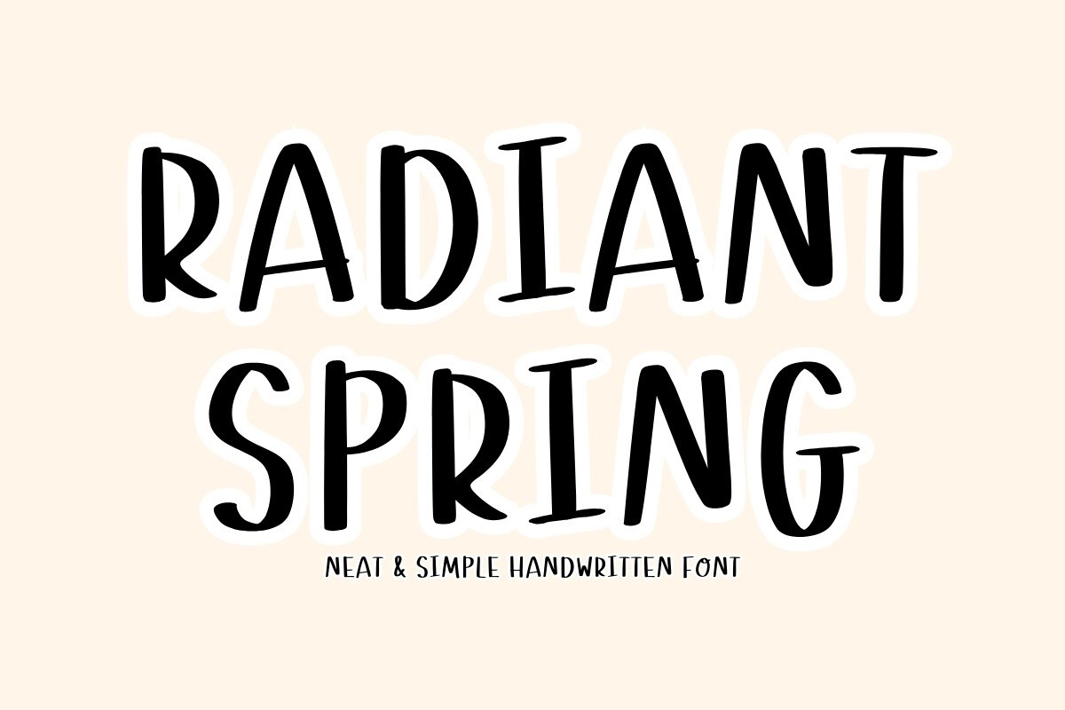 Пример шрифта Radiant Spring Regular