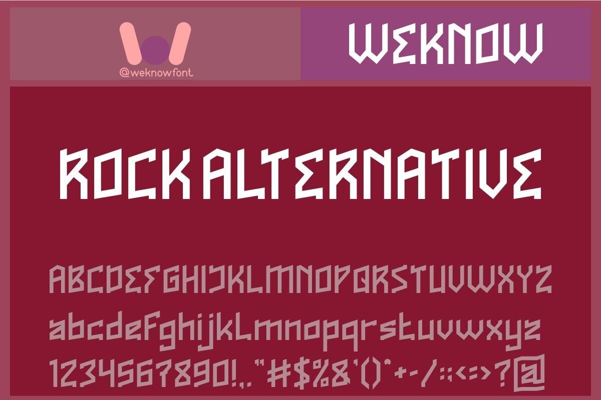 Пример шрифта Rock Alternative Bold Italic