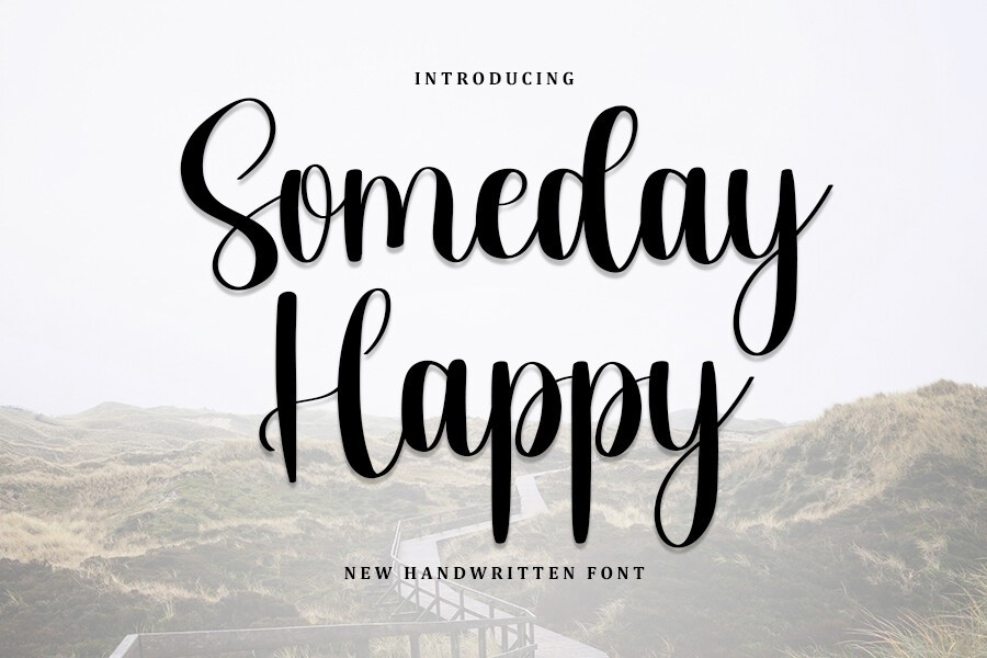 Пример шрифта Someday Happy