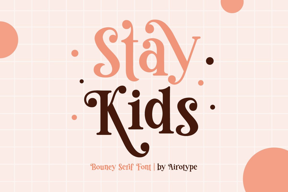 Пример шрифта Stay Kids