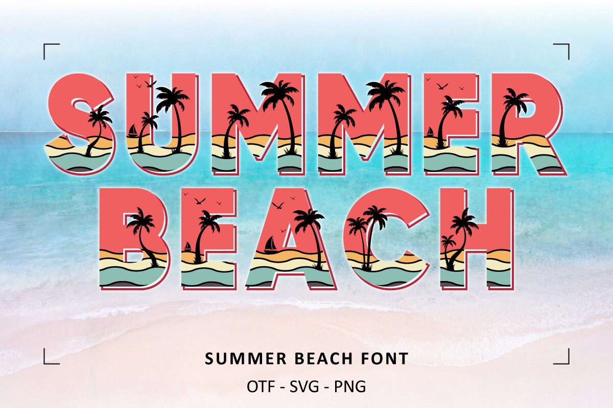 Пример шрифта Summer Beach