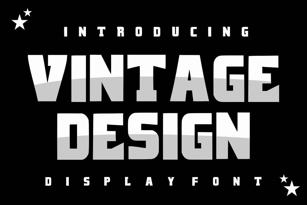 Пример шрифта Vintage Design Regular