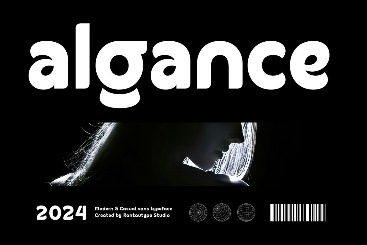 Пример шрифта Algance Italic