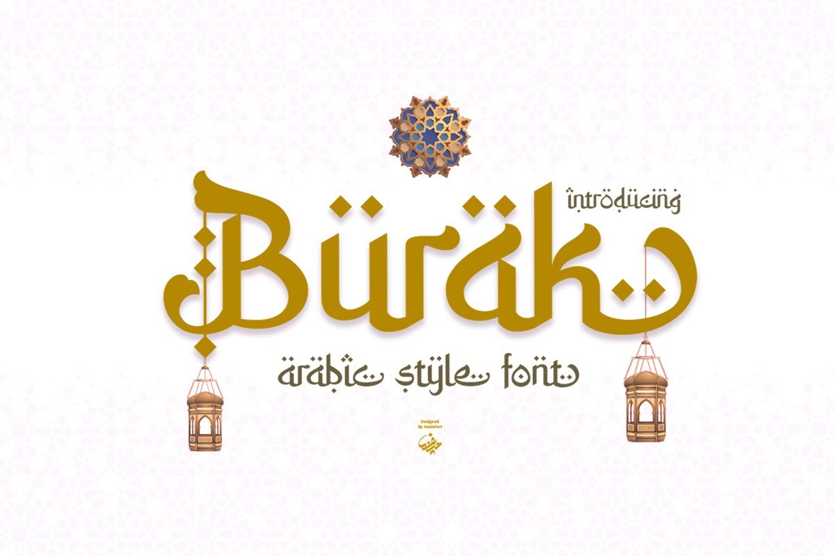 Пример шрифта Burak