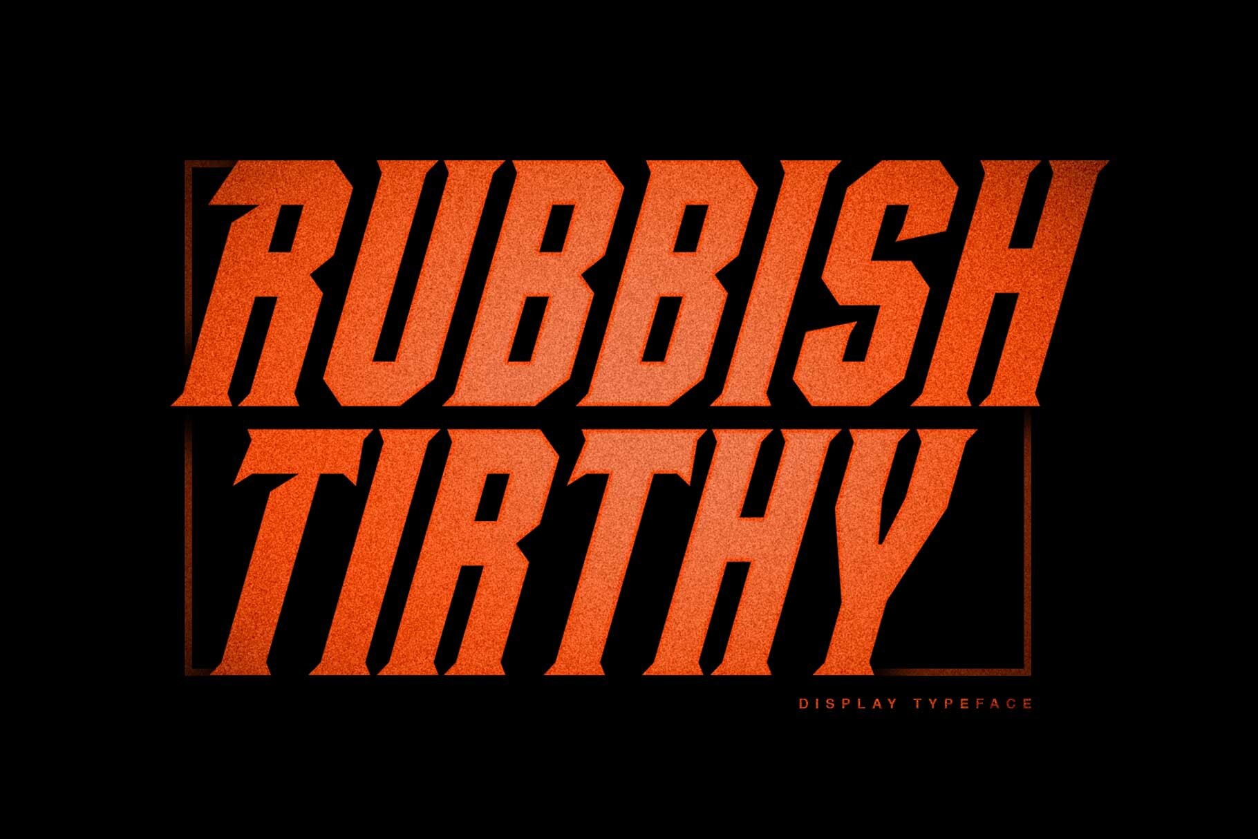 Пример шрифта Rubbish Tirthy Regular