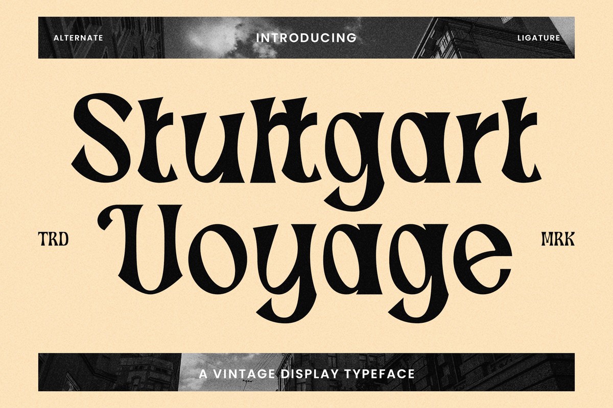 Пример шрифта Stuttgart Voyage Regular