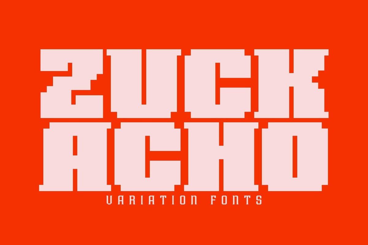 Пример шрифта Zuck Acho