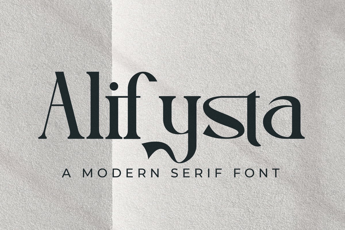 Пример шрифта Alifysta Regular