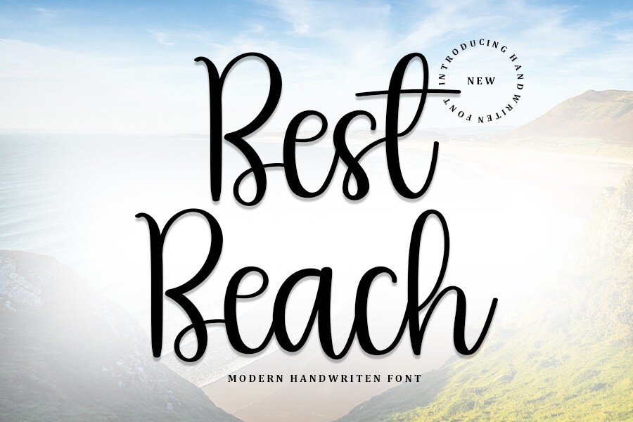 Пример шрифта Best Beach