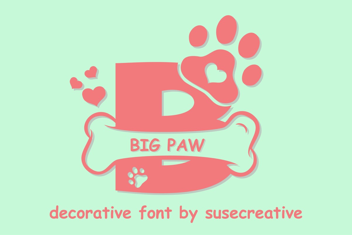 Пример шрифта Big Paw Regular