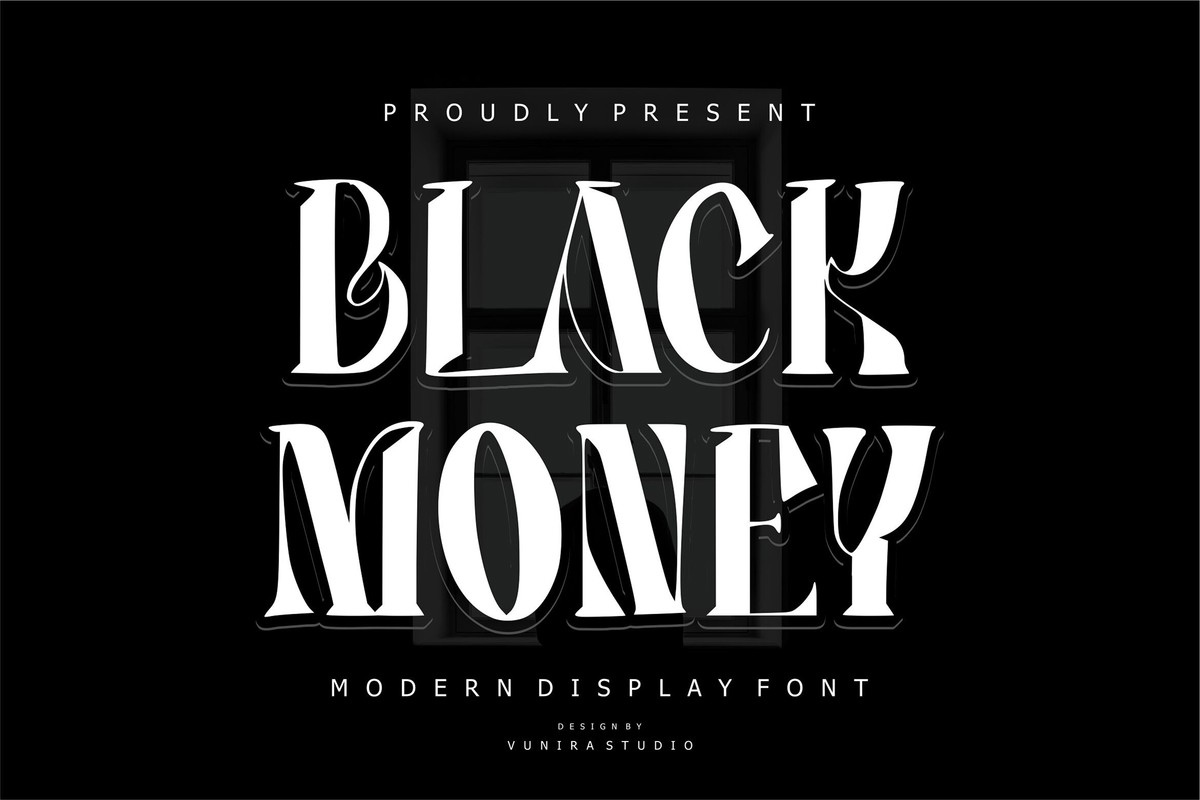 Пример шрифта Black Money