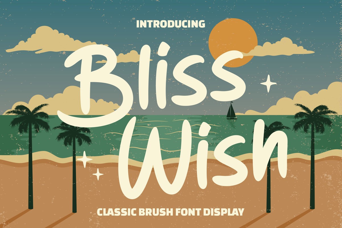 Пример шрифта Bliss Wish