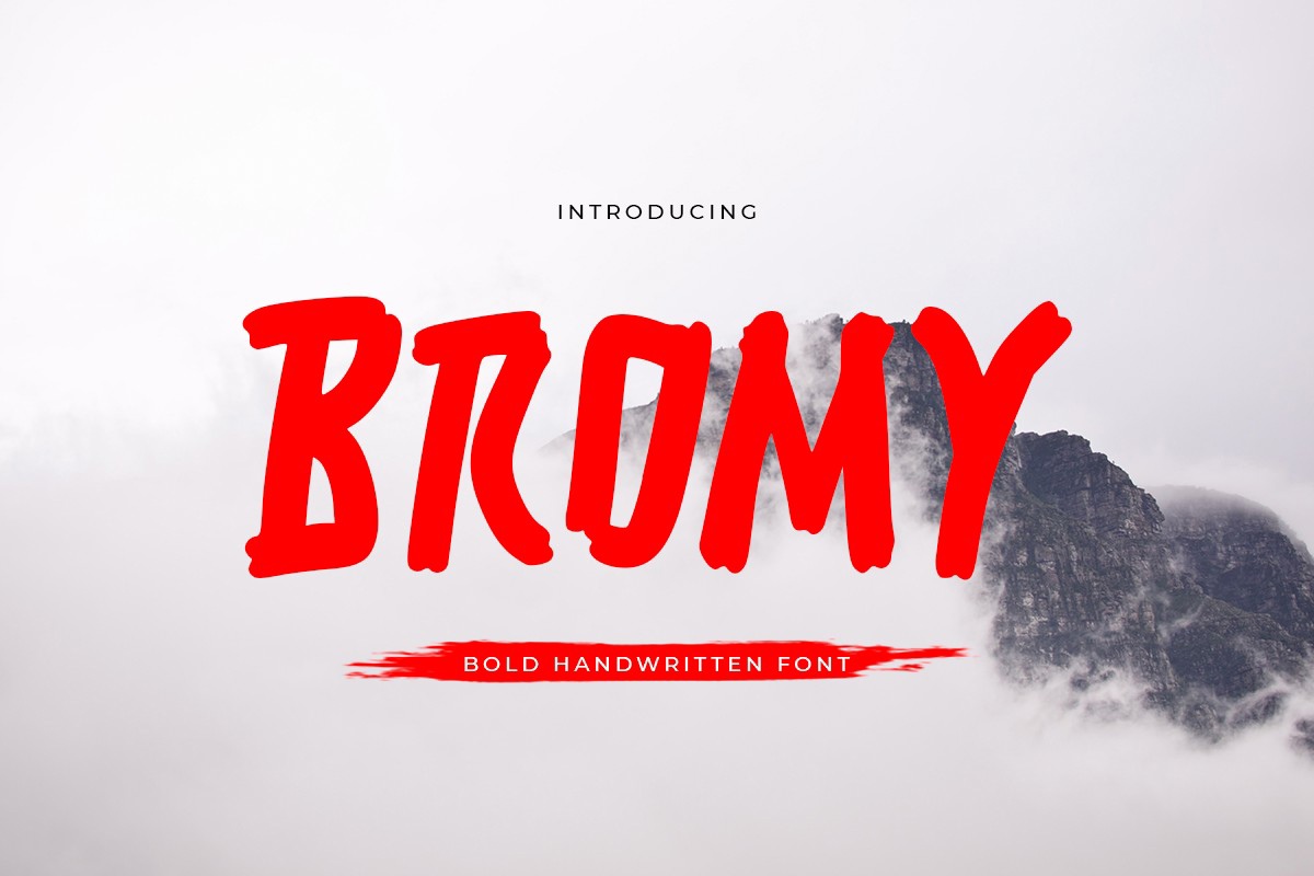 Пример шрифта Bromy