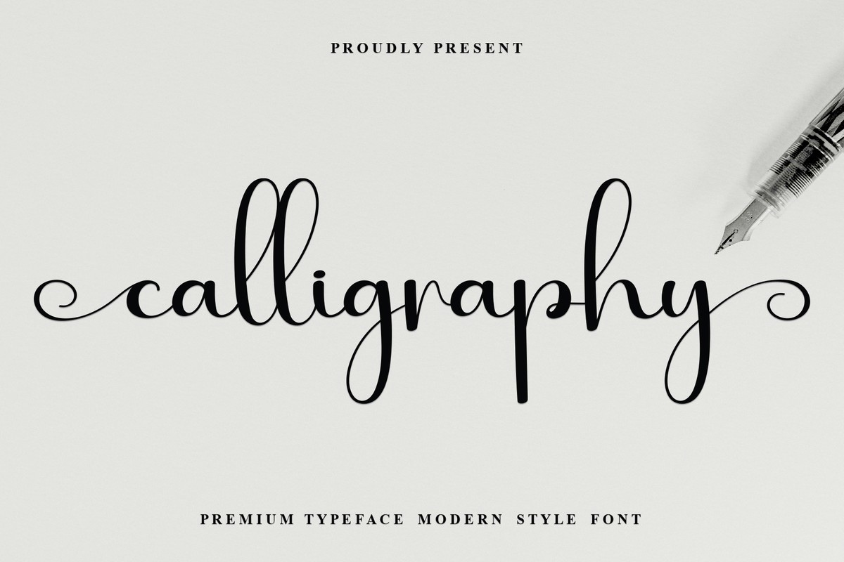 Пример шрифта Calligraphy Regular