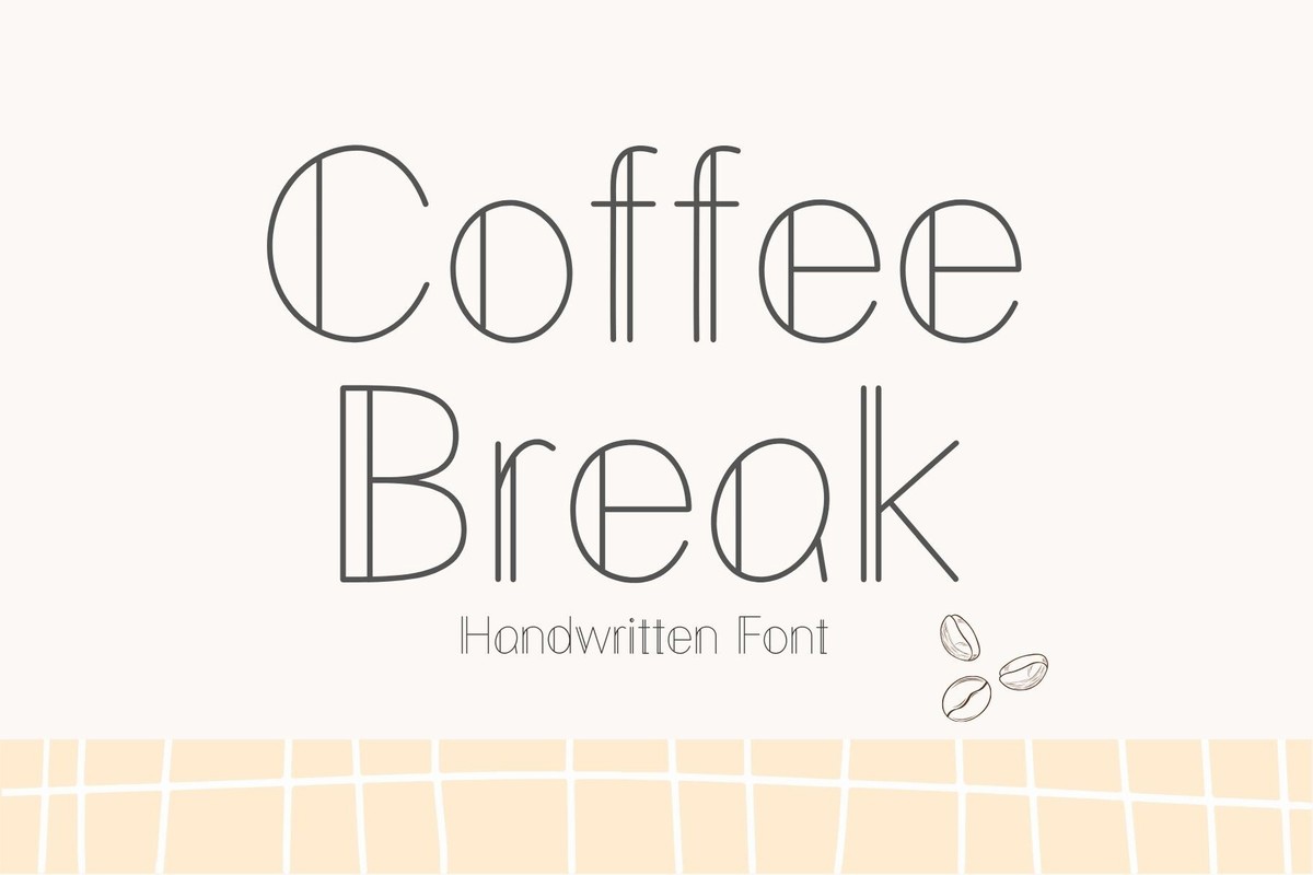 Пример шрифта Coffee Break