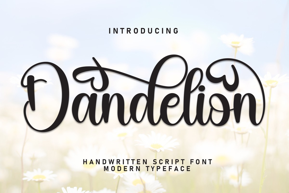 Пример шрифта Dandelion