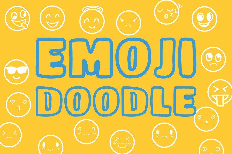 Пример шрифта Emoji Doodle