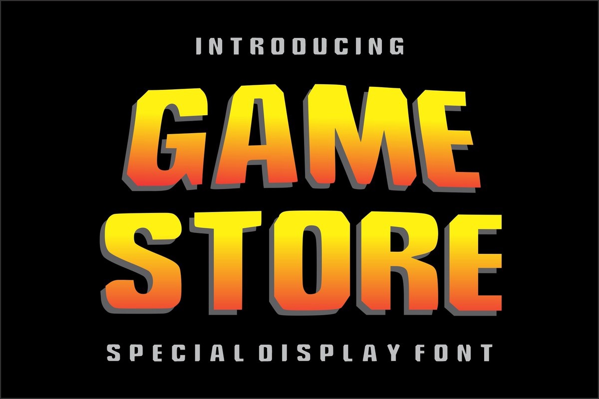Пример шрифта Game Store