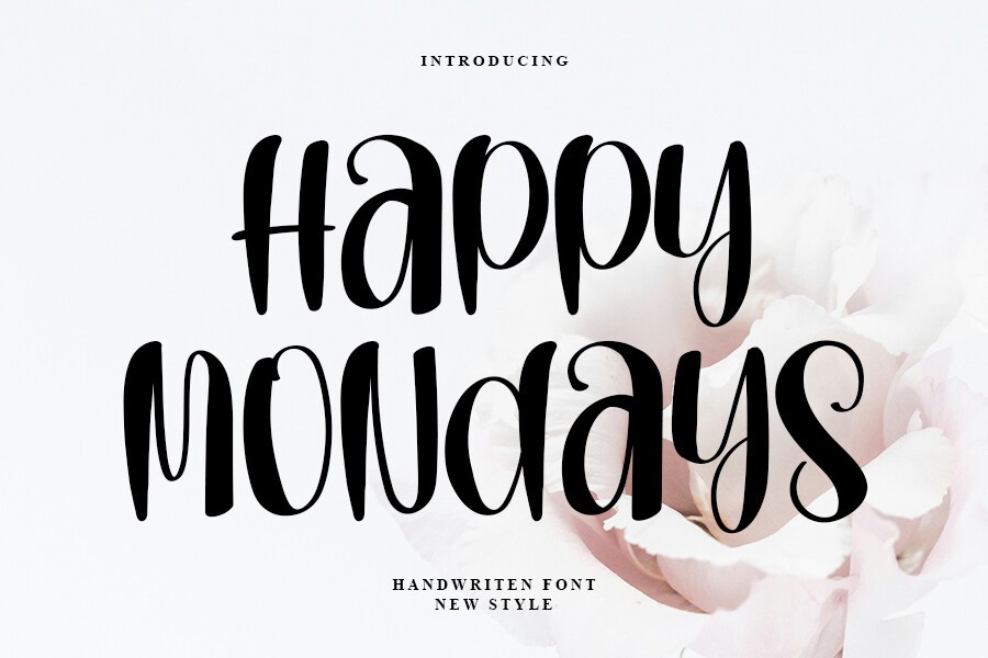 Пример шрифта Happy Mondays