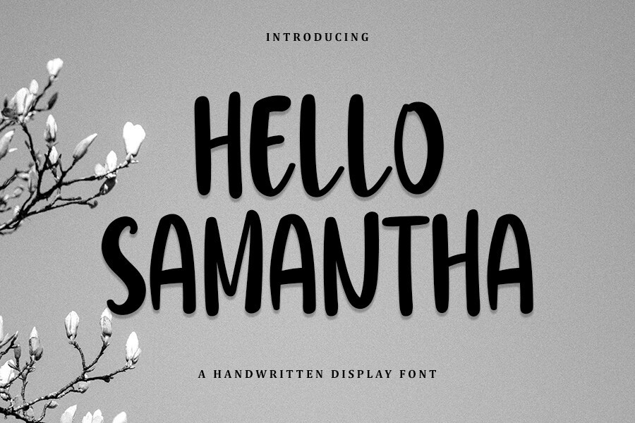 Пример шрифта Hello Samantha