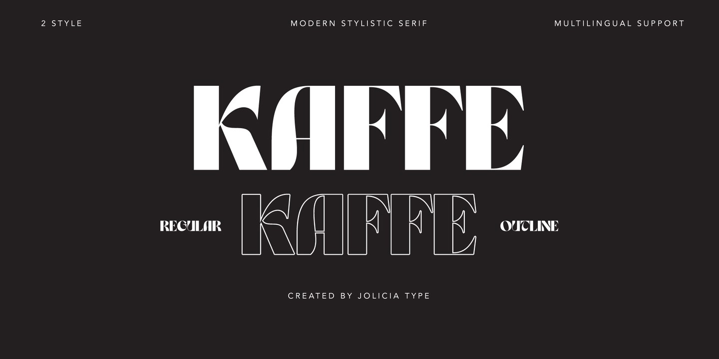 Пример шрифта Kaffe