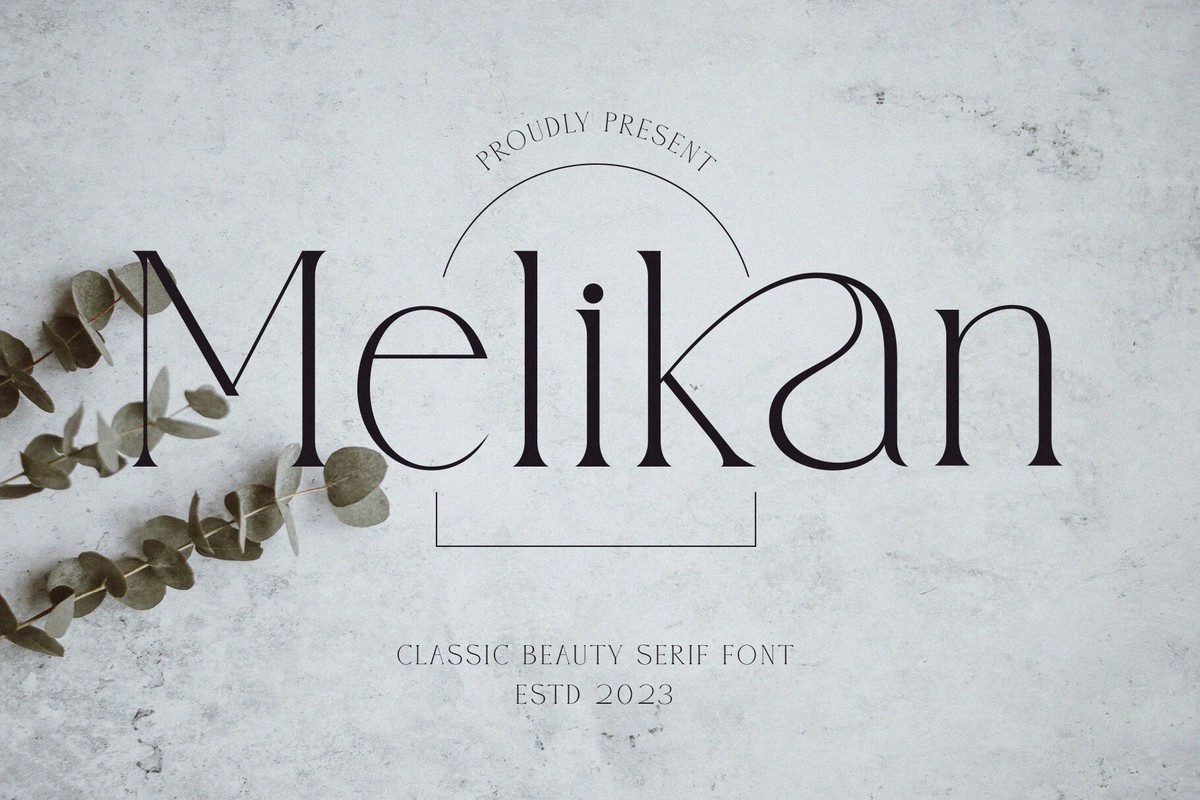 Пример шрифта Melikan