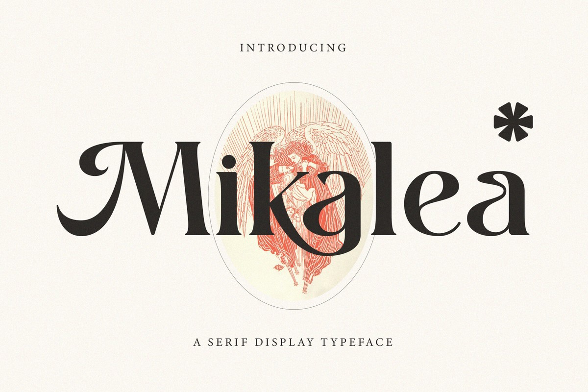 Пример шрифта Mikalea