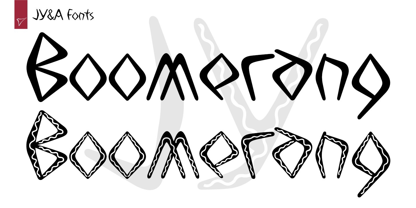 Пример шрифта Boomerang JY