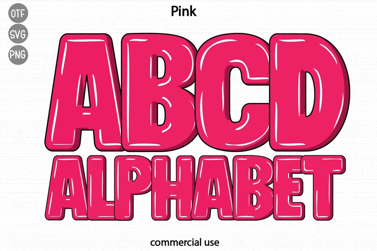 Пример шрифта Pink