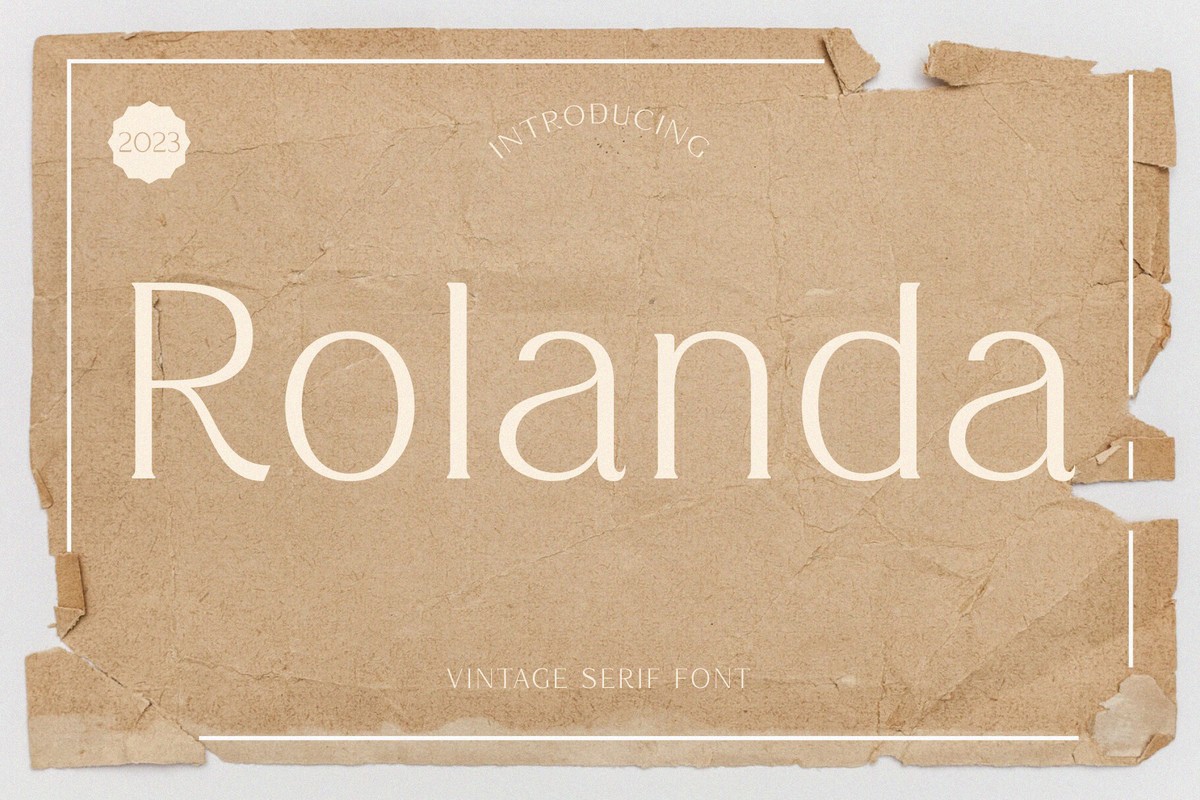 Пример шрифта Rolanda