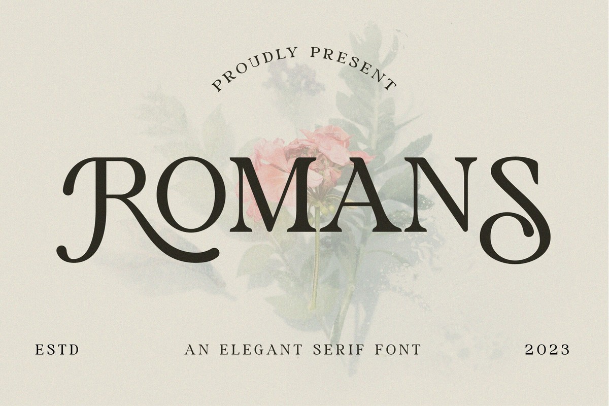 Пример шрифта Romans