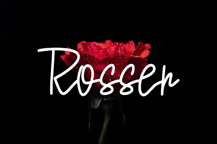 Пример шрифта Rosser