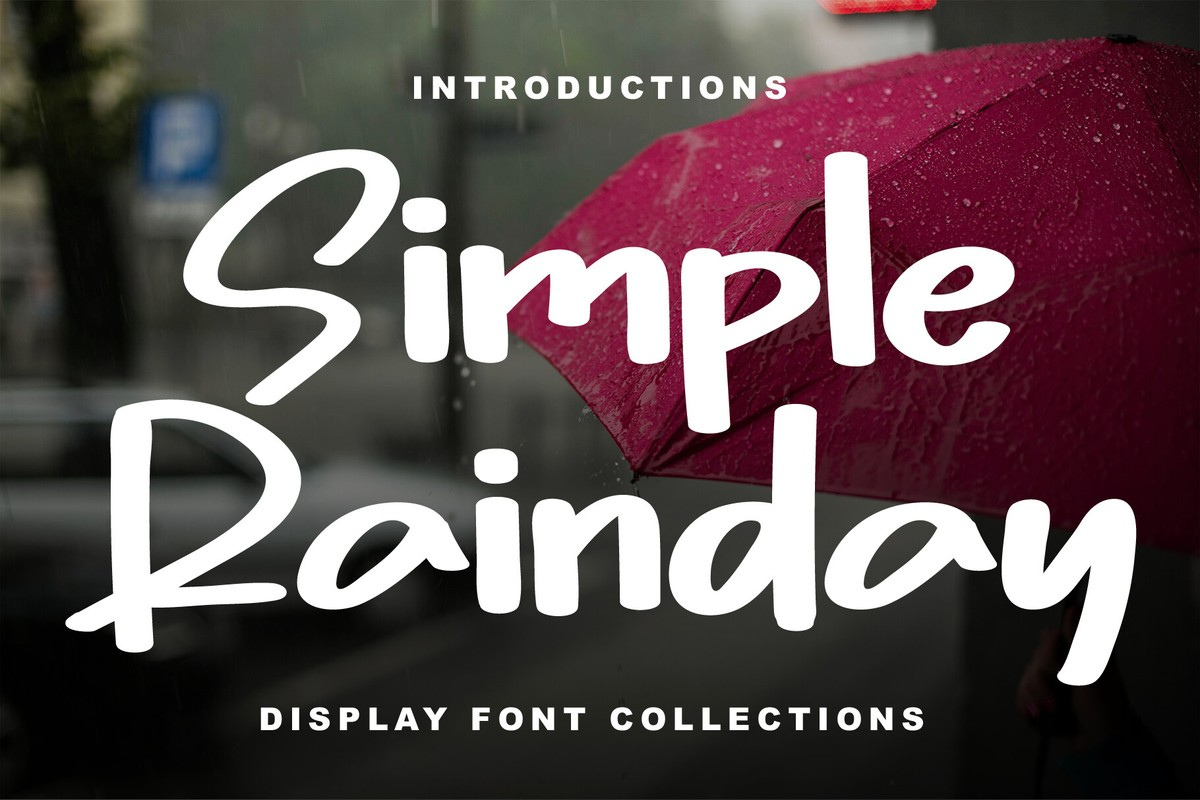 Пример шрифта Simple Rainday Regular