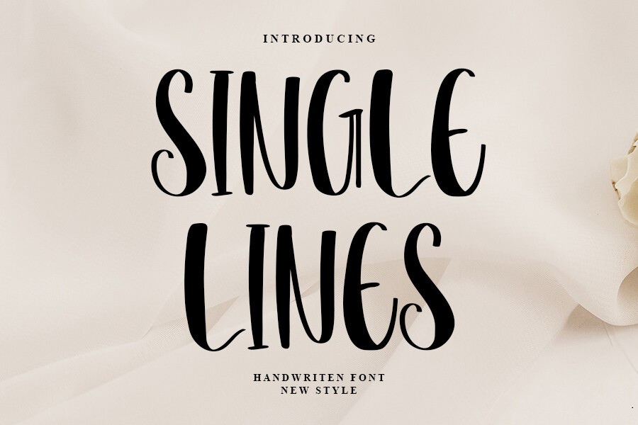 Пример шрифта Single Lines