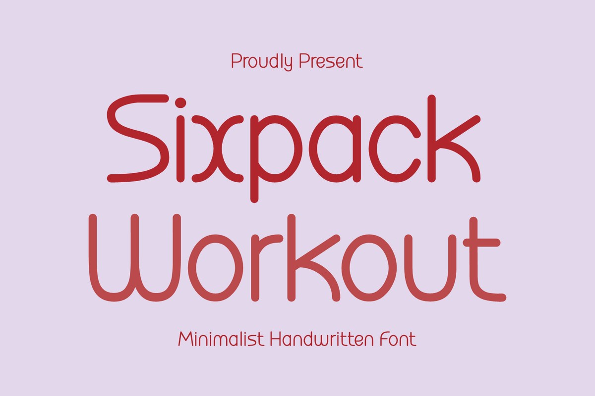 Пример шрифта Sixpack Workout