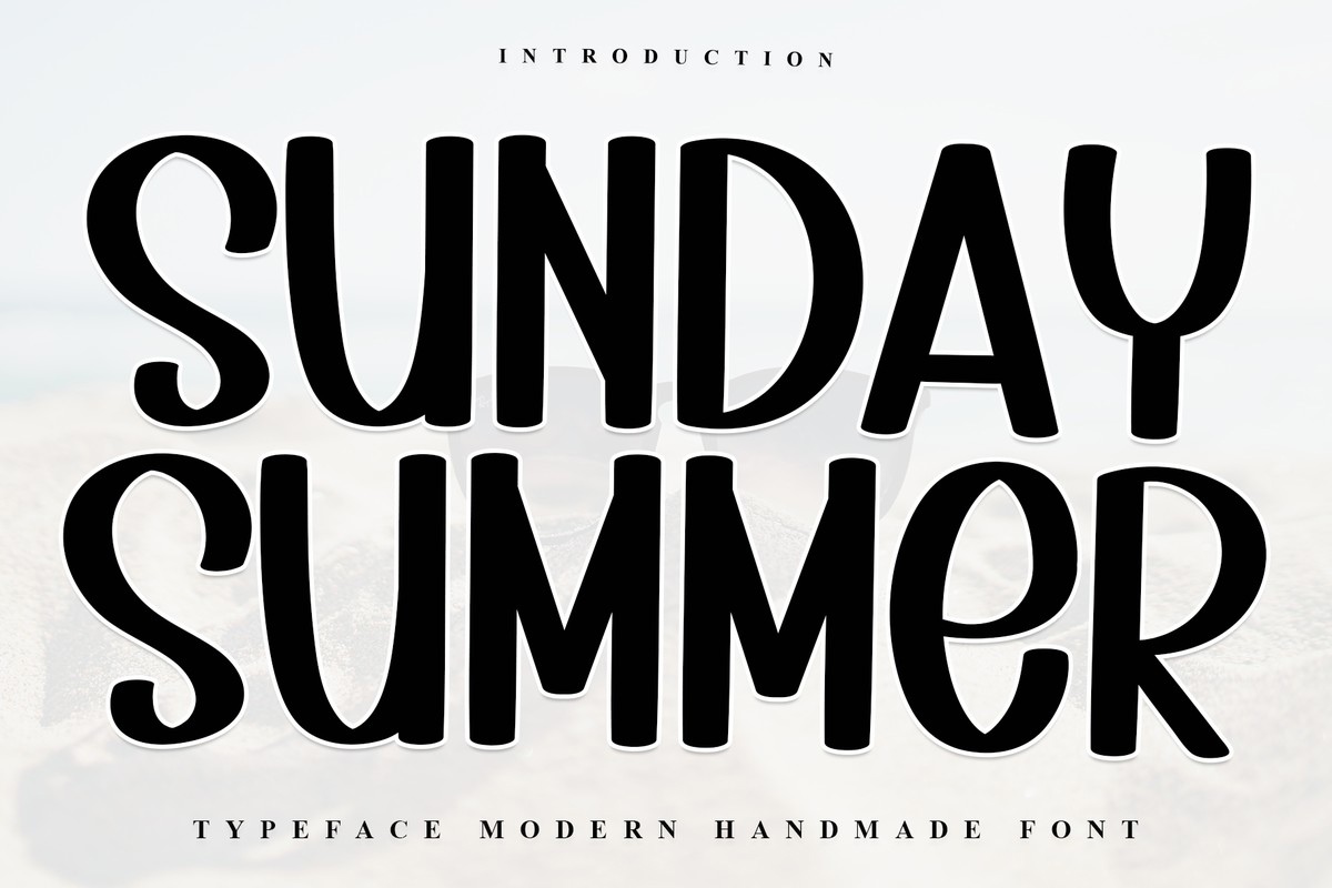 Пример шрифта Sunday Summer Regular