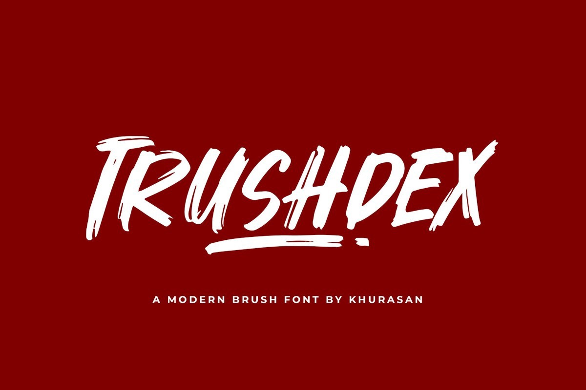 Пример шрифта Trushdex