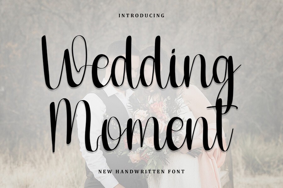 Пример шрифта Wedding Moment
