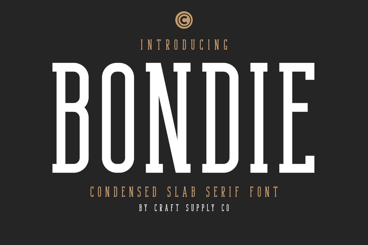 Пример шрифта Bondie Slab
