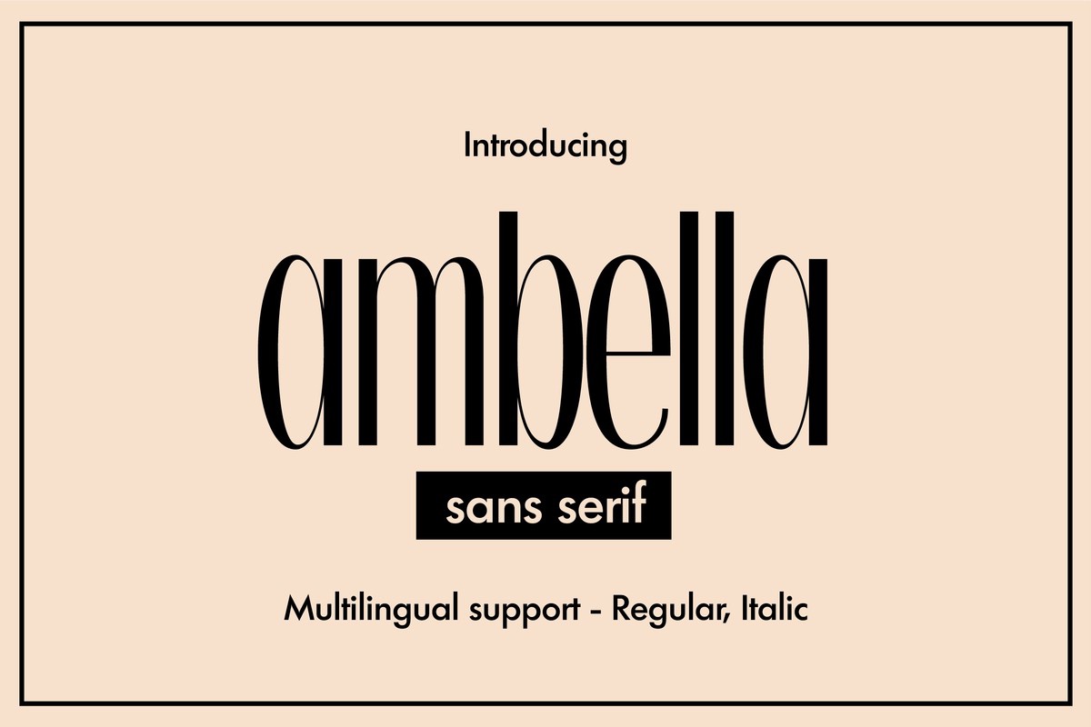 Пример шрифта Ambella