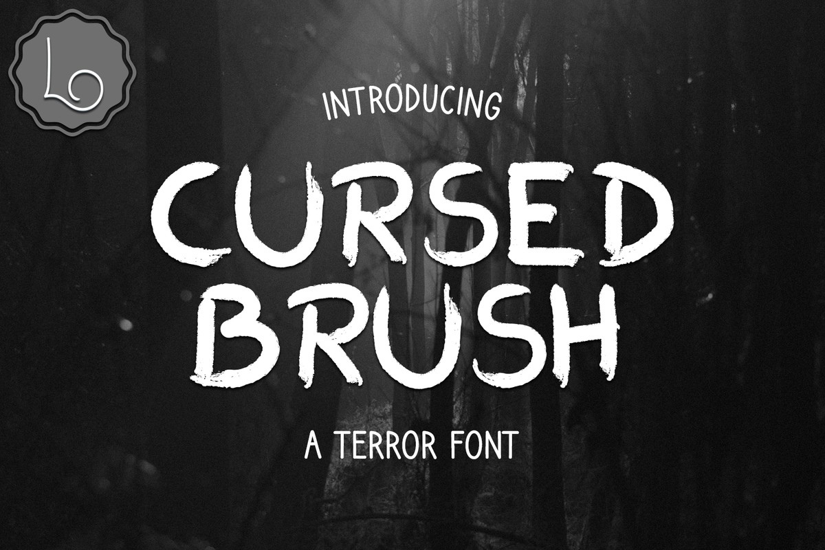 Пример шрифта Cursed Brush