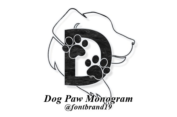 Пример шрифта Dog Paw Monogram