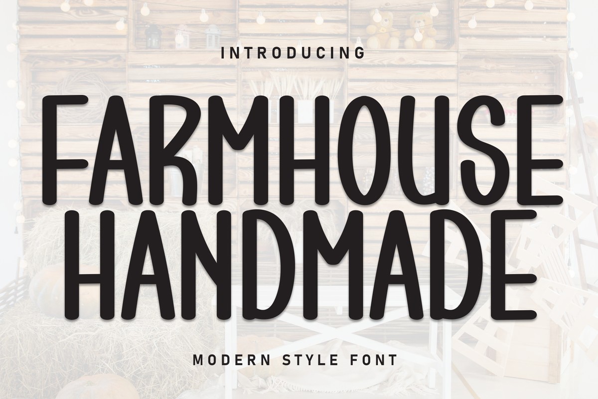 Пример шрифта Farmhouse Handmade