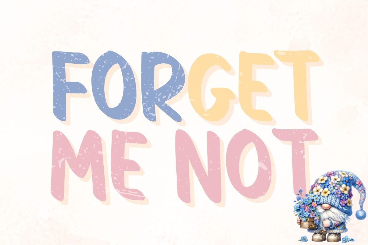 Пример шрифта Forget Me Not Regular